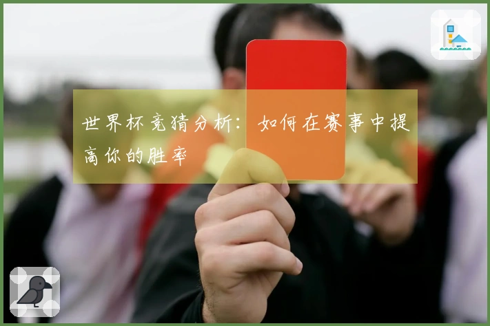 世界杯竞猜分析：如何在赛事中提高你的胜率